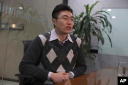 加拿大公民謝倫伯格的辯護律師張冬碩2019年1月15日在北京接受採訪