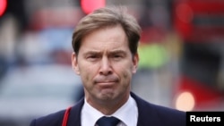 资料照：英国议会下院国防委员会主席托拜厄斯·埃尔伍德（Tobias Ellwood）