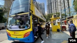 多間巴士公司3月4日起暫停一共104條巴士路線。(美國之音湯惠芸)