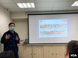 台灣民主實驗室執行長吳銘軒（美國之音特約記者楊安攝影）