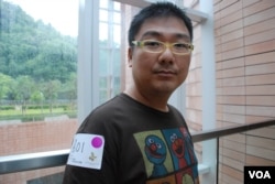 參與佔中首次商討日的網絡電台主持人辛比認為，討論普選方案的細節，應該是商討日的重要議題之一(美國之音湯惠芸)