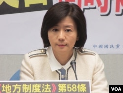 台湾在野党国民党立委王育敏(美国之音张永泰拍摄)