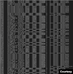 美國資安和無人機專家菲尼斯特雷所取得的大疆無人機活動日誌截圖（照片提供：菲尼斯特雷）