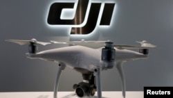 中國大疆無人機在香港展示。（2016年9月22日）