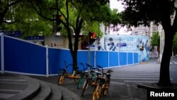 上海5月16日仍然被封的街道。（2022年5月16日）