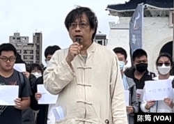 台灣華人民主書院協會理事長曾建元。（陳筠攝）