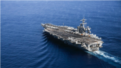 朝鮮半島局勢緊張之時美國航母作戰群抵達附近外海