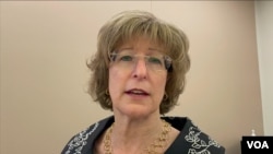 前美國國際發展署副署長邦妮·格里克2022年10月26日在華盛頓智庫全球枱灣研究所接受美國之音採訪。(美國之音鍾辰芳拍攝)