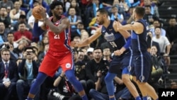 2018年10月5日費城76人和達拉斯獨行俠隊在上海舉行NBA季前賽