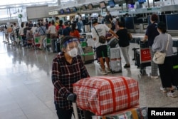 香港國際機場的離境大廳（2022年8月1日）