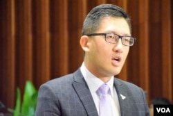 香港民主黨立法會議員林卓廷。(美國之音湯惠芸)