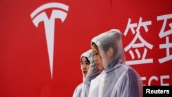 特斯拉工廠在上海舉行破土儀式。（2019年1月7日）