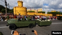 古巴前领导人菲尔德·卡斯特罗的骨灰安葬仪式