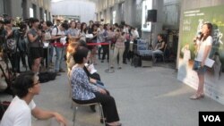 台灣婦女救援基金會舉辦聲援二戰慰安婦的活動。