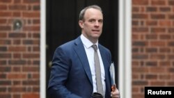 英國外交大臣拉布。（2020年1月6日）
