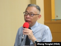 台灣師範大學政治系教授范世平（美國之音張永泰拍攝）