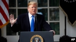 特朗普總統2019年2月15日宣佈國家緊急狀態（美聯社）