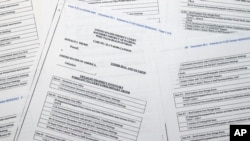 美國司法部公佈的特朗普海湖莊園查獲物品清單。 （2022年9月2日）