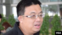 民主黨立法會議員涂謹申 （美國之音湯惠芸拍攝）