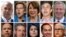 The line up of U.S. Democratic presidential candidates who will participate in the party's first of two nights of debate in Miami on June 26, 2019, in a combination file photos.