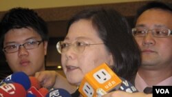 台灣民進黨前主席蔡英文（美國之音申華拍攝）