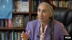熱比婭接受美國之音採訪(資料圖片）