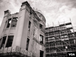 广岛和平纪念馆著名的穹顶, 奥巴马总统将在这里发表讲话（美国之音记者萧雨）