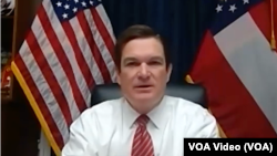 2023年2月1日，来自佐治亚州的共和党籍联邦众议员奥斯汀·斯科特(Austin Scott)参加哈德逊研究所有关食品与农地安全的在线讨论。（视频截图）