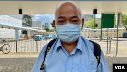 社民連成員曾健成表示，在國安法新形勢下香港表面上五光十色，但是唯獨六四燭光不再有顏色。(美國之音/湯惠芸)