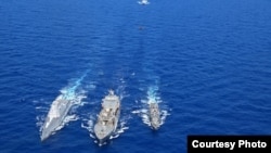 资料图：多国海军参与2022年环太平洋军事演习(RIMPAC 2022)。