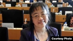 6月4日黃慈萍代表魏京生出席“薩哈羅夫思想自由獎”30周年紀念活動。