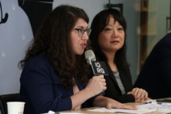 美國在台協會發言人孟雨荷(Amanda Mansour)在10月20日鼓勵IORG的研究，她說，“我們對（不實訊息的）這個挑戰越來越了解，我們對手實力就越來越弱。” （美國之音李玟儀攝）