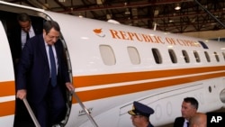 塞浦路斯总统阿纳斯塔西亚德抵达希腊首都雅典（2022年9月2日）