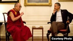 Далай-лама и президент США Барак Обама (архивное фото)