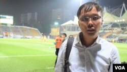 新民主同盟荃灣區議員譚凱邦。(美國之音湯惠芸)