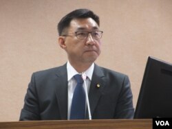 台湾在野党国民党立委江启臣(美国之音张永泰拍摄)