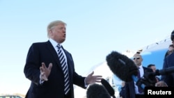 特朗普總統2018年10月20日見記者（路透社）