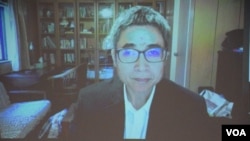 台灣中央研院社會學研究所副研究員吳介民 (美國之音湯惠芸拍攝)