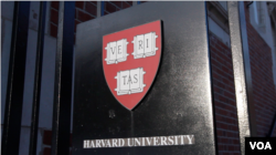 哈佛大学的一处校门（美国之音拍摄）