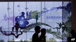 三星电子产品是韩国对外出口的一个龙头企业。（美联社）