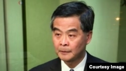 香港前特首梁振英資料照。