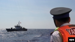 越南海防人員在巡邏南中國海 (資料圖片)