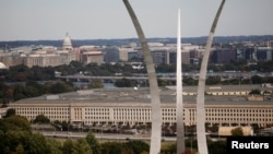 FILE - The Pentagon building in Arlington, Virginia, Oct. 9, 2020. President Donald Trump's administration announced on Friday it would remove four media organizations from their dedicated office spaces in the Pentagon to make room for others. 