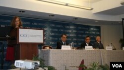 戰略與國際研究中心舉行美、中、台關係研討會(美國之音鍾辰芳拍攝)