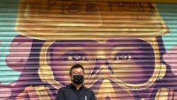 童裝品牌店Chickeeduck CEO周小龍表示，希望香港人在國安法實施之下，仍然可以堅持創作自由。(美國之音湯惠芸)