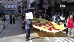 香港市民週五中環快閃抗議要求追究暴警