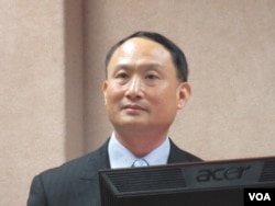 台灣國防部副部長鄭德美上將。（美國之音張永泰攝）