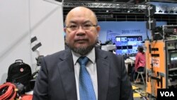 香港中文大學政治與行政學系高級講師蔡子強 (美國之音特約記者 湯惠芸拍攝 )