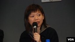 香港天主教正義和平委員會幹事孔令瑜 (美國之音湯惠芸拍攝)