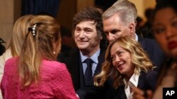 Премьер-министр Италии Джорджа Мелони и президент Аргентины Хавьер Милей